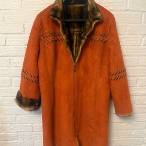 Terry Lewis Luxuries Reversable Suede and Faux Fur Coat